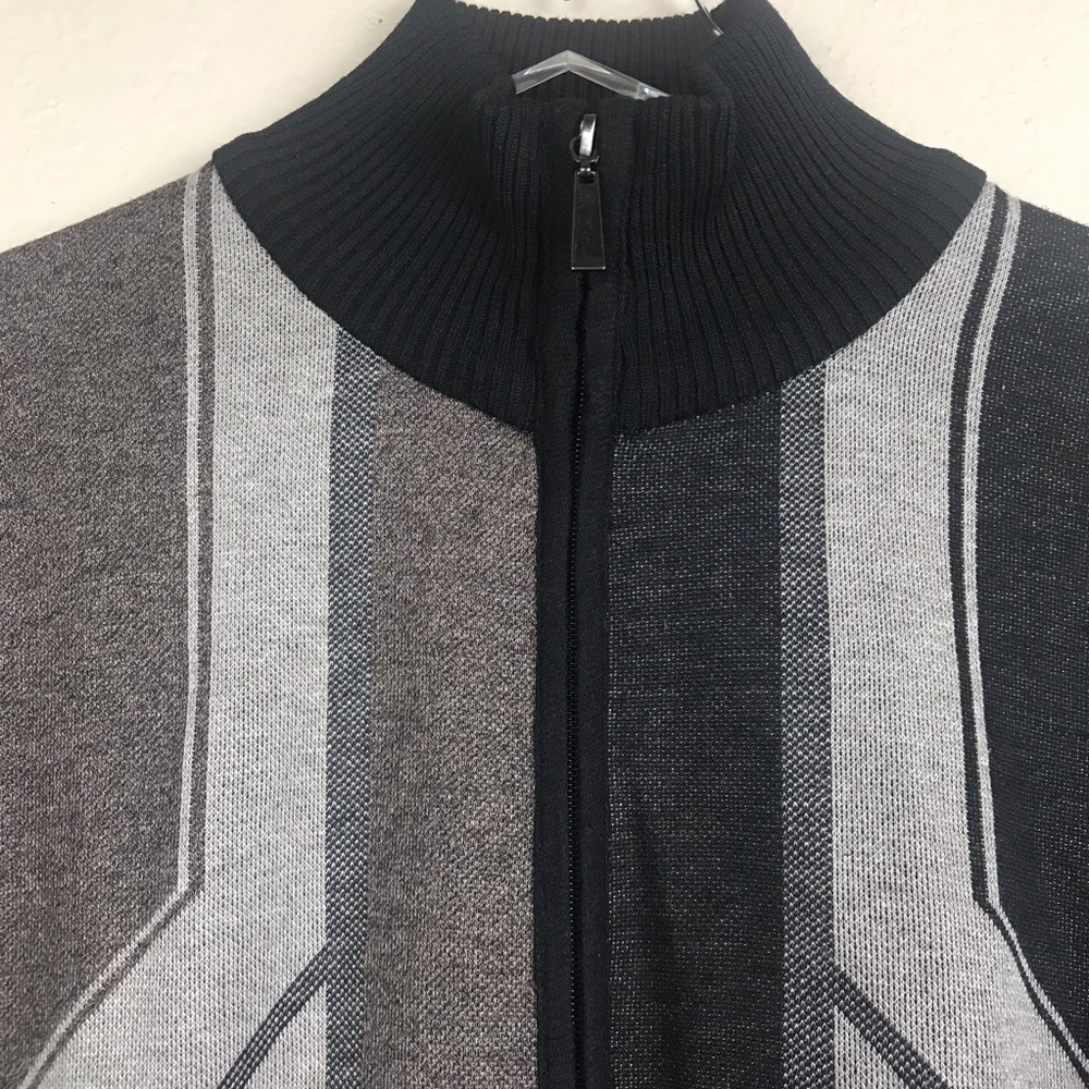 Alberto Cardinali Pattern Zip Up Sweater - Picture 2 of 5